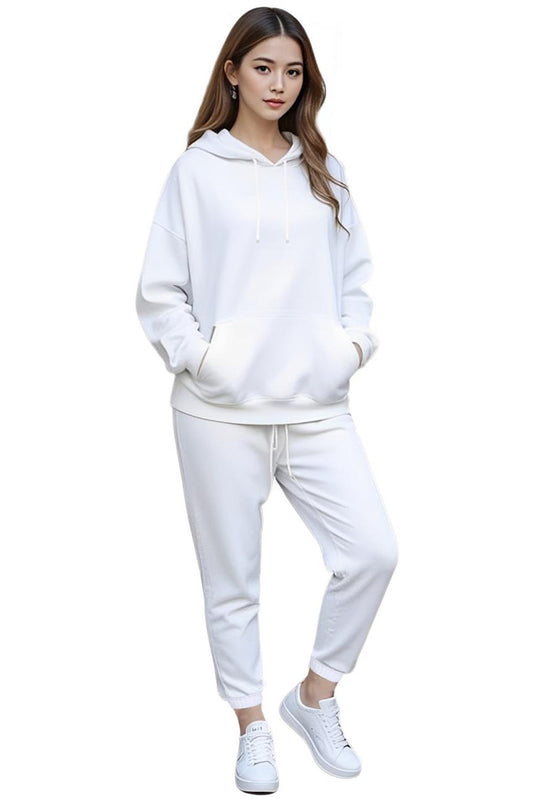 Women’s Oversized Tracksuit Set – Hooded Sweatshirt & Baggy Joggers 2-Piece Loungewear