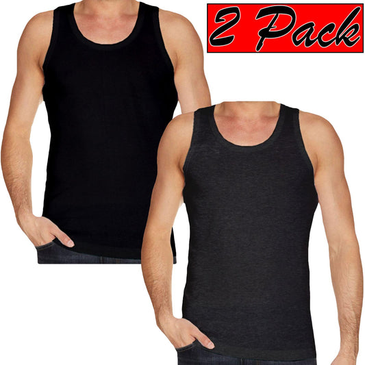 2 Pack Gaffer Men Plain Vest