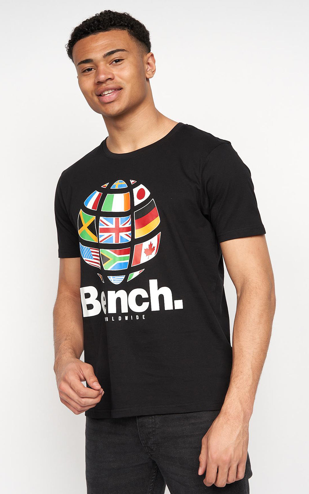 T-shirt Homme Bench Noir Taille M - Imprimé Graphique - Coton Jersey