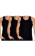 3 Pack Mens Plain Cotton Sports Vest