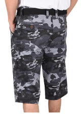 True Face Men Camouflage Shorts With Belt