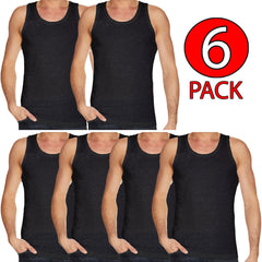 6 Pack Men Plain Cotton Sports Vest