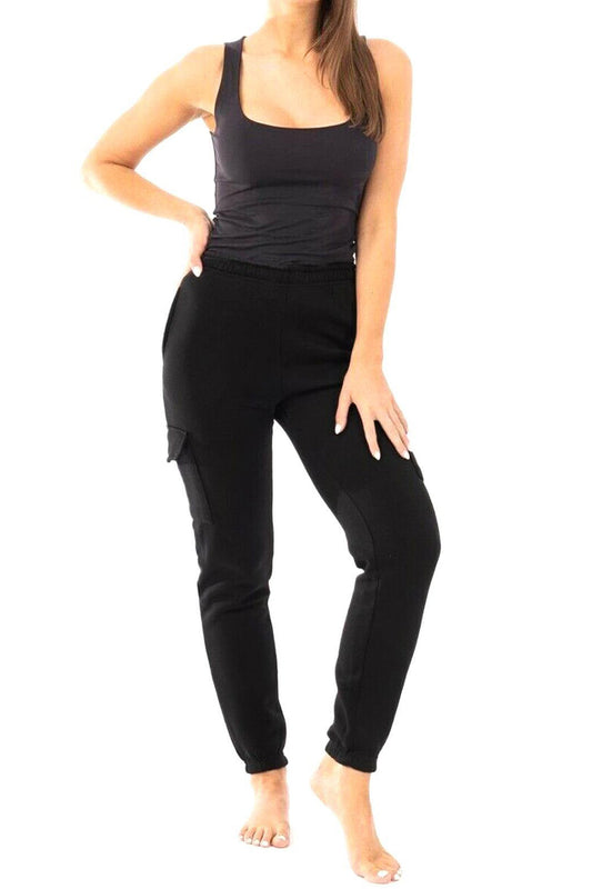 2 Pack Ladies Fleece Cargo Trousers