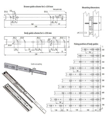 Extension Ball Bearing Drawer Runners