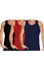 3 Pack Mens Plain Cotton Sports Vest