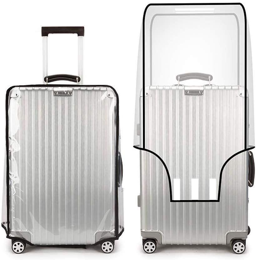 2 Pack Transparent PVC Suitcase Cover