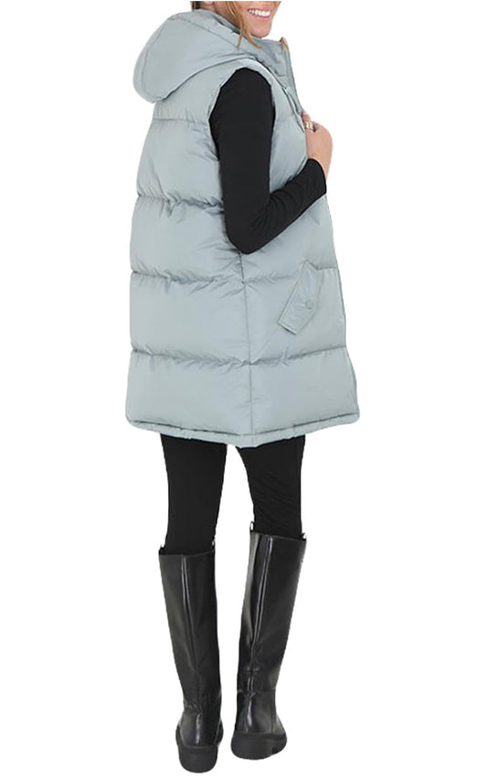 Brave Soul Padded Long Gilet Jacket