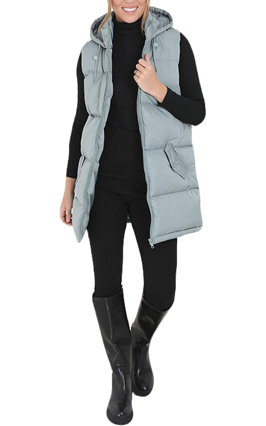 Brave Soul Padded Long Gilet Jacket
