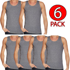 6 Pack Men Plain Cotton Sports Vest