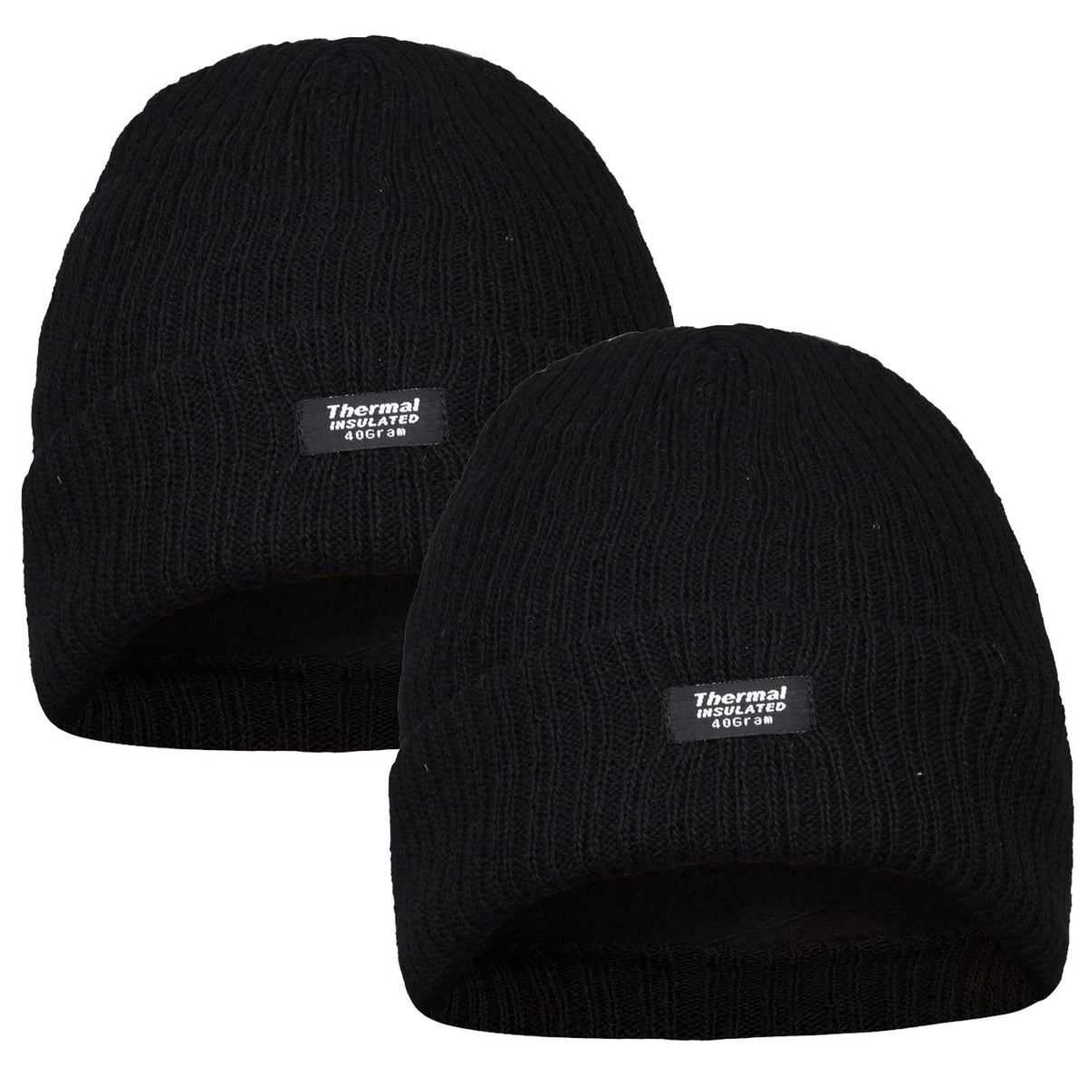2 Pack Mens Thermal Beanie Hat