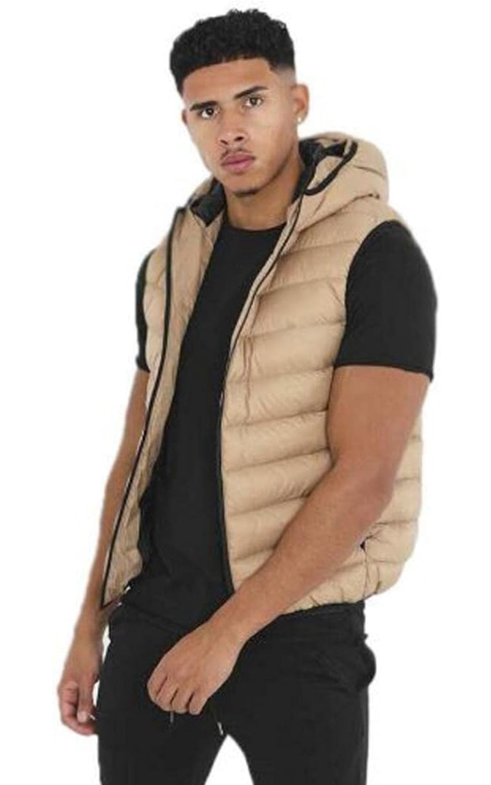 Men's Hooded Body Warmer Sleeveless Jacket