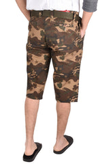 True Face Men Camouflage Shorts With Belt