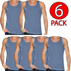 6 Pack Men Plain Cotton Sports Vest