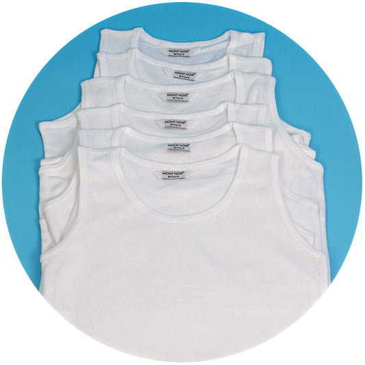 3 Pack Boys White Vest