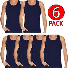 6 Pack Men Plain Cotton Sports Vest
